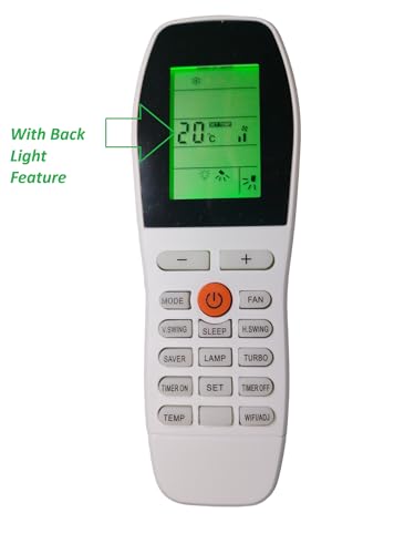 Image of SanavyaAC Remote Compatible for Voltas 1.5 Ton Split /Window AC - Remote No. 248 with WiFi /ADJ Button, White (Exact Match Required)