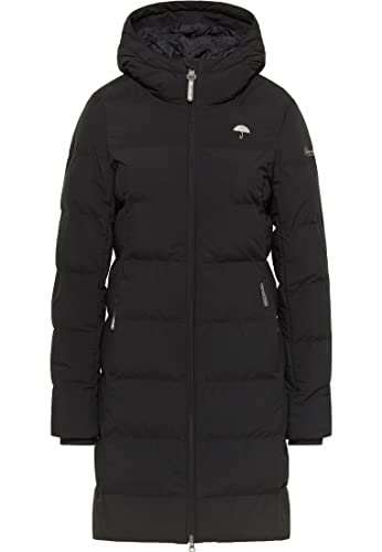 Schmuddelwedda Damen Winterjas Wintermantel, Schwarz, XL EU