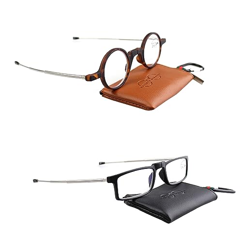 Image of Folding Combo Pack Earth Reading Glasses + Orbit Reading Glasses - Blue Cut Lens With Antireflection For Men & Women +1.00 To +3.00 Power
