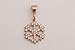 Snowflake Design! Turkish Handmade Jewelry Round Cut White Topaz 925 Sterling Silver Rose Gold Set Earrings, Pendant and Ring Size Options