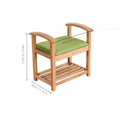 Banc d'entrée en bois massif pour ranger vos chaussures et libérer de l'espace