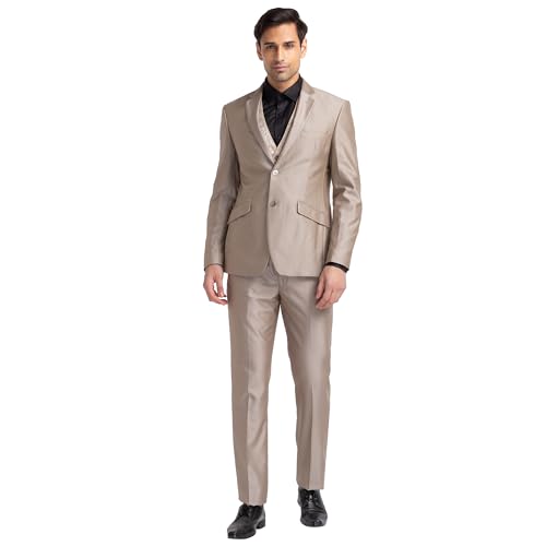 Image of Park Avenue Men's Terry Rayon Blend Business Suit Pants Set (PIDL00259-O6 Dark Brown