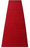 Red Event Carpet Aisle Runner - Quality Plush Pile Rug with Backing, Binding in Various Sizes (3 X 10 ft, Red)