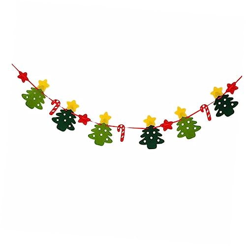 Pancarta de fieltro de Navidad ABOOFAN con 2 piezas de guirnaldas colgantes para el árbol 3