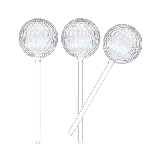 ガラス植物散水球根 植物自動散水グローブ 自動給水器 3個 透明 水分補給 おしゃれ 装飾 ガラスクリア自動レインボーグラデーション カラーセルフフィーダーボール きらきら 自動給水器プランター 水遣り機 屋内観葉植物用 潅漑 水やり 園芸 盆栽 野菜 栽