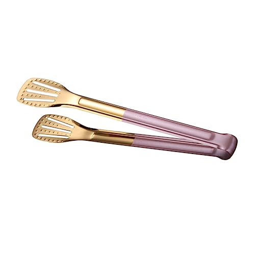 OKUMEYR 1Pc Stainless Steel Barbecue Clamp Non Slip Food Clip Tool for Grilling Baking and Serving Heat Resistant Lightweight Design for Home Parties and Restaurants