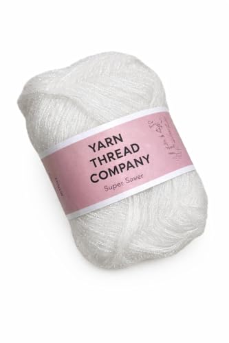 Image of 3 Ply Knitting Wool Yarn, Supersoft Hand Knitting Wool for Craft, Crochet, Amigurumi, Embroidery (Shade W)