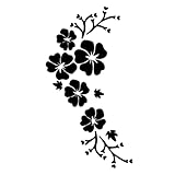 ASAKKURA PET素材 車用ステッカー ハイビスカス フラワーステッカー 1個 車外装飾用 自動車用 簡単貼付け リムーバブルカーアク