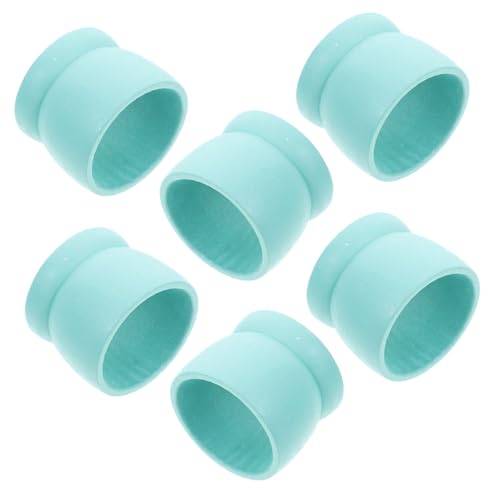 AUTSUPPL Wooden Easter Egg Cups 6pcs Realistic Egg Holders Creative Decor for Easter and Parties