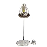 KOUWO Commercial Food Heat Lamp With Bulb Fried Food Warming Lamps Hot Food Warmer Lights For Buffet Bar Parties Catering (Silver(Single Head))