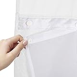 ARICHOMY Fabric Snap-in Shower Curtain Liner 70" x 54" Removable & Waterproof, Use for Mesh Window T