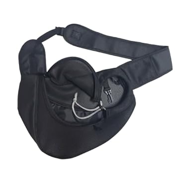 Bolsa Transporte Pet Cachorro Cão Gato Filhote Pequeno Porte Passeio Parque Praia Macia Petshop Preto Suporta até 8 kg