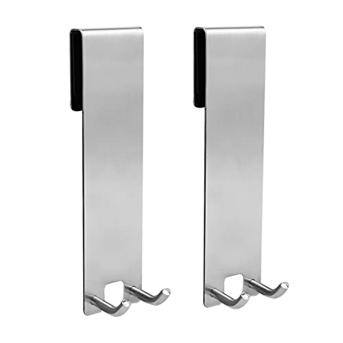 Auptiz 2pcs Crochets pour paroi de douche,Crochets de Porte de Douche Crochets pour Serviette et Rasoir Acier Inoxydable,Crochets de douche sans perçage, Porte-serviette Cover