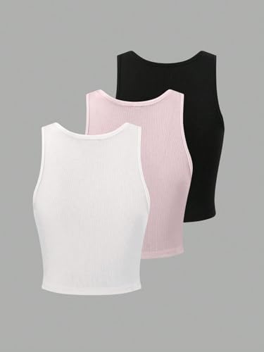Image of Toochki Tops for Women Crop Top for Women's Tank Activewear Tee Sports Western Casual Cotton Camisole Pack of 3 Combo