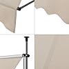 pro.tec] Klemmmarkise Stem zonnescherm zonder boren 200x120 cm donkerblauw en wit