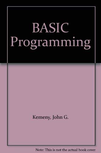 BASIC Programming : Kemeny, John G., Kurtz, Thomas E.: Amazon.in: Books