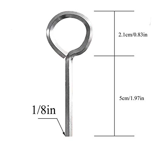 Qofowin 1/8” Standard Hex Dogging Key With Full Loop, Allen Wrench Door Key For Push Bar Panic Exit Devices, Solid Metal - 10 Packs (1/8, Silver) #TOP1