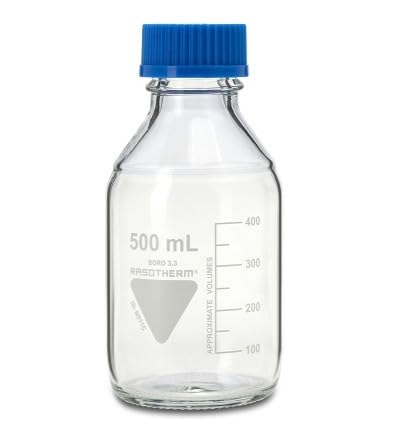 RS PRO Polypropylen Laborflasche 500ml, Ø 86 mm Vorratsflasche Weithalsig, Packung a 10 Stück
