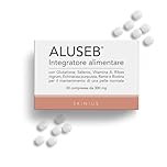 Aluseb - Integratore Alimentare a Base di Glutatione, Selenio, Vitamina A, Ribes Nigrum, Echinacea Purpurea, Rame e Biotina per il Mantenimento di una Pelle Normale - 30 compresse da 300mg