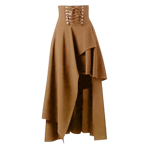 Jupe gothique chic en coton haut de gamme et dentelle fine