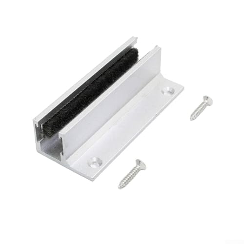 Niceminiwall Glasschiebetür-Bodenführungsschiene mit Plüschfutter, verstellbare versenkte Schiene für 0-14 mm Glasscheiben, Geräuschreduzierung und dauerhafte Aluminiumlegierung Niceminiwall Glasschiebetür-Bodenführungsschiene mit Plüschfutter, verstellbare versenkte Schiene für 0-14 mm Glasscheiben, Geräuschreduzierung und dauerhafte Aluminiumlegierung