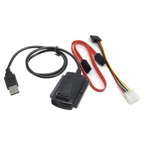 Bolwins B45 Câble adaptateur USB 2.0 vers IDE/SATA 50cm pour disques durs 2,5/3,5 HDD SSD CD/DVD. Idéal pour transfert de données, récupération, sauvegarde. Plug & Play