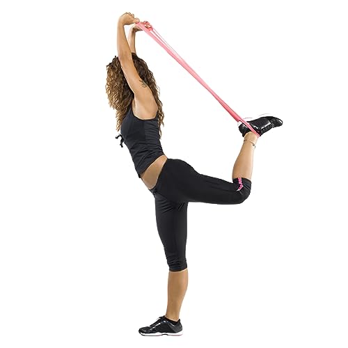 70.87in Yoga Tension Belt Exercise Resistance Bands Elastic Yoga Band Exercise Fitness Equipment Health Household for Fitness Physical Therapy Pink