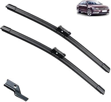 MadongJ Windshield Windscreen Wiper Blades for VW Passat B7 2012 2013 2014 2015 24in+19in, Replacement Blades All-Weather Performance Streak-Free Windshield Wipers