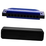 FIXOSHEE Instrumento Musical Armónica para Tonos Diseño Delicado Educativo y Portátil Juguete Musical para Bebés y Pequeños Fácil de Tocar Color Azul
