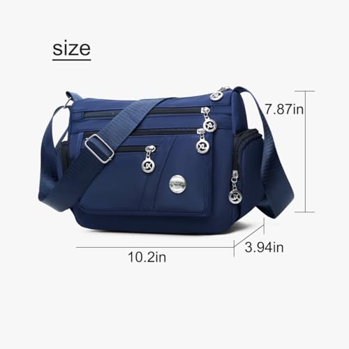 Bolso bandolera para mujer con múltiples bolsillos miniatura 3