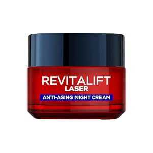 L’Oréal Paris Laser Renew Triple Action Anti-Ageing Night Cream, Reduce Wrinkle Appearance, Moisturise and Boost Skin Radiance, Pro-Retinol, Hyaluronic Acid and Vitamin C, 50ml
