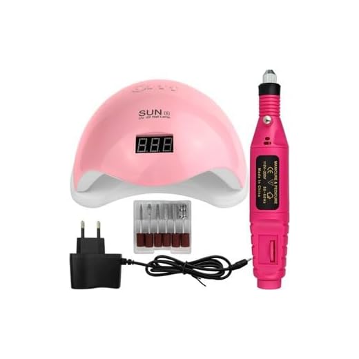 Kit Manicure Profissional com Cabine LED UV 48W, Lixadeira Elétrica e Motor Caneta para Unhas em Gel