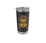 Cabeza de Buda Siddhartha Gautama Vaso térmico de acero inoxidable de doble pared
