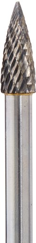 Image of Drill America SG-2 Carbide Burr /Rotary File Tree Pointed-End Double Cut for Die Grinder 5 /16 inch Dia. x 3 /4 inch Cut Length with 1 /4 inch Shank and 2-1 /2 inch Overall Length, DUL Series