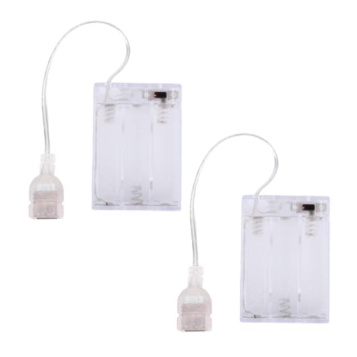 2pcs Portable Battery Pack for 5V LED Neon Sign, Power Supply Box Converts USB Neon Lights to Battery-Operated for Home Office Outdoor Use
