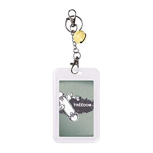 Porte-carte de crédit hip-hop jaune et cloche pour vos sessions de skateboard