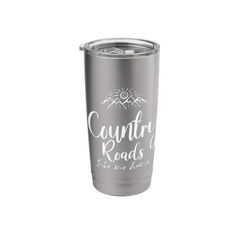 Country Roads Take Me Home- West Virginia American Mountain Stainless Steel Insulated Tumbler