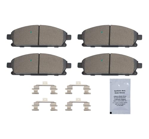 Image of HUSCH Front Ceramic Brake Pads Kit Fit For Acura MDX 2003-2006 | For INFINITI Q45 2000-2001, For QX4 2002-2003, For Nissan Pathfinder 2002-2004, For Quest 2004-2009, For X-Trail 2002-2005