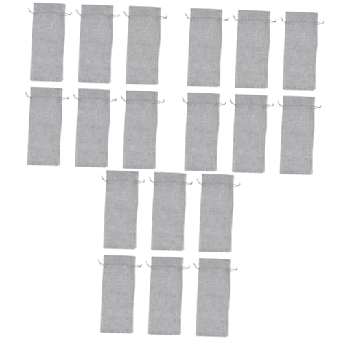 Garneck 18 Pcs Pochettes de Bouteilles de vin en Toile de Jute à vin Capsules de Bouteilles des Sacs- de Bouteille de vin Orteils de vin Cordon de vêtement 35c