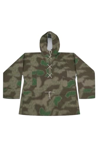 Bata reversible alemana Splinter C 43 con capucha abrigo militaria coleccionismo