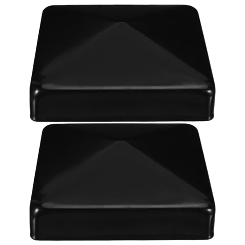 IWOWHERO 2 Pezzi Tappi per Pali Quadrati in Legno Coperture Piramidali Impermeabili per Recinzioni Cancelli e Terrazze Esterne Cappucci Decorativi Resistenti Intemperie e Umidità