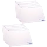 BCP 10pcs Clear Color Plastic A5 Paper Document File Bill Bag Pencil Pouch (A5)