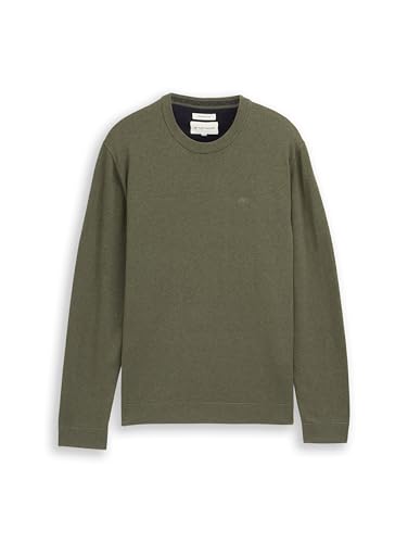 Tom Tailor Herren 1039805 Pullover, 39401 - Tea Leaf Melange, XS – Ansicht 4