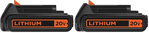 Image of BLACK+DECKER 20V MAX Battery, 1.5Ah Lithium Ion Battery, Extended Runtime, Compatible with Tools, Outdoor Equipment and 20V Vacuums (LBXR20) (Pack of 2)