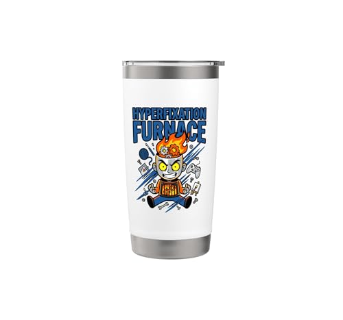 Hyperfixation Furnace Nerd Humour Culture Gaming Obsession Gobelet isotherme en acier inoxydable double paroi – vue 3