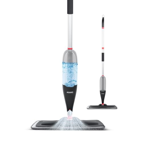 AGARO Delite Spray Mop for Dry and Wet Floor Cleaning with Washable Microfiber Pad - with 800ml Refillable Bottle for Wooden Floor, Hardwood, Marble, 