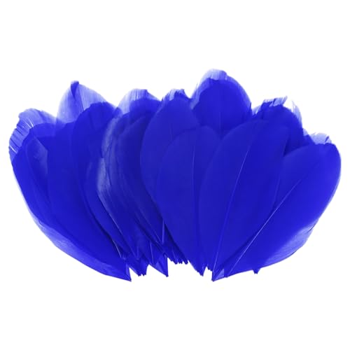 M METERXITY 50 Plumas De Ganso, 1.6-3 Pulgadas / 4-8cm Al Por Mayor Plumas Naturales De Ganso Para Manualidades/Bodas/Atrapasueños/Decoraciones DIY [Azul Zafiro]