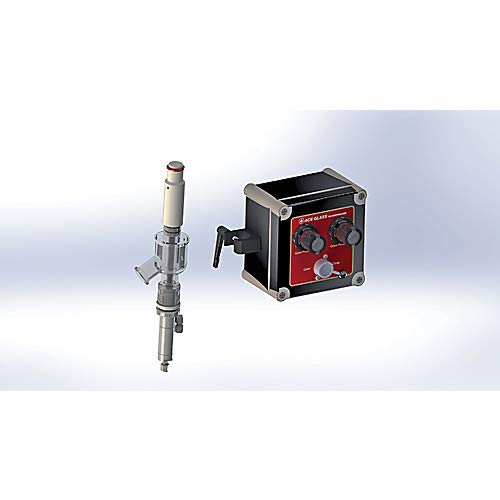 ACE GLASS 12854-10 ACE Glass Flush Drain Valve, Air Actuated, 70-120Psi, All PTFE Wetted Surfaces, Featuring A Stir Shaft Stabilizing Pinned Valve for 30 Liter and Larger Reactors