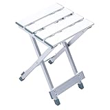 BESPORTBLE Aluminium Klapphocker Faltbar Tragbar Robust Belastbar Camping Angeln Picknick Outdoor Sitz für Erwachsene