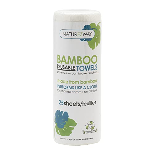 NatureZway Bamboo Perforated Towels Rayon Made from Bamboo, 25 Sheets